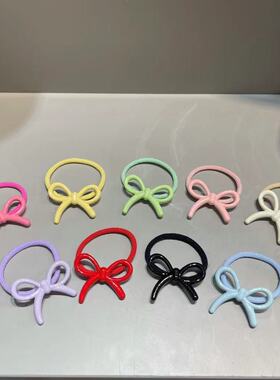 4.16韩国东大门bebeprince儿童发饰彩色马卡龙色系蝴蝶结发绳发圈