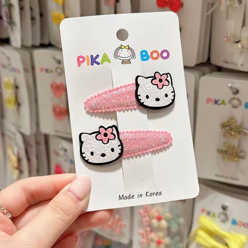 韩国东大门pikaboo儿童发饰可爱卡通猫咪bb夹掰掰夹发夹对夹