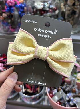 韩国东大门bebeprince儿童发饰撞色蝴蝶结发夹鸭嘴夹