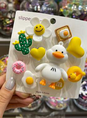 crocs可爱卡通洞洞鞋花鞋扣