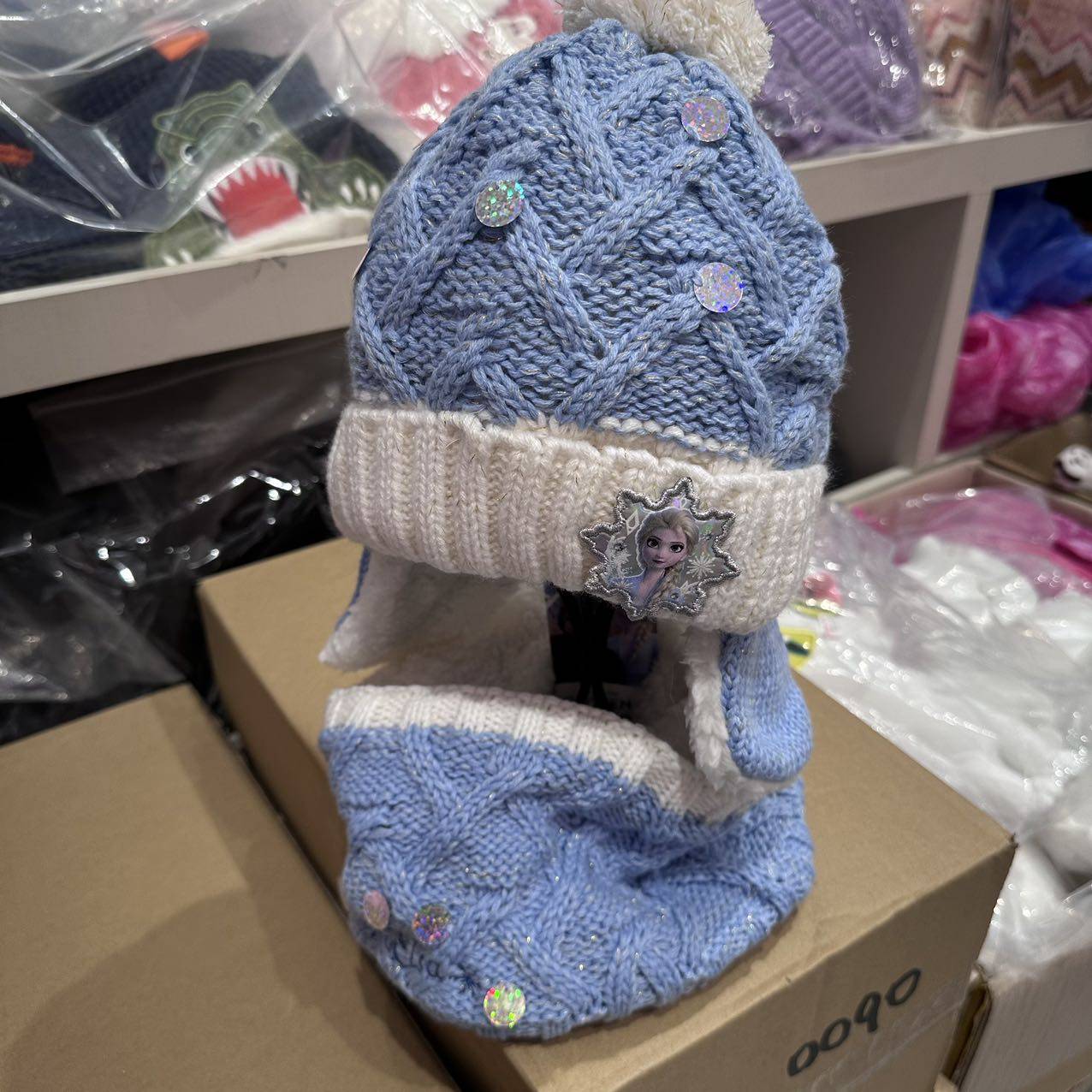 10.19韩国winghouse儿童甜美针织保暖卡通公主围巾帽子一套,童装/婴儿装/亲子装,多件套 帽子、围巾、手套等组合,淘宝优惠券,粉丝福利购,淘宝优惠卷