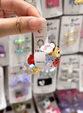 8.14韩国pikaboo儿童发饰可爱水果小动物卡通发圈发绳扎马尾皮筋