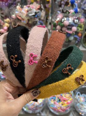 韩国bebeprince儿童发饰针织布艺蝴蝶结发箍