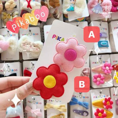 10.15韩国pikaboo儿童发饰彩色花花发夹边夹