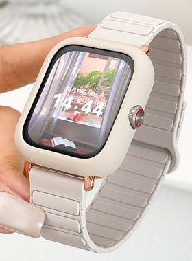 适用vivowtachGt硅胶磁吸工字款替换表带iQOOwatchGT硅胶磁吸腕带WA2456C蓝牙版明星同款高颜值表链配件