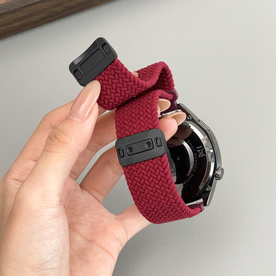 适用华为手表GT5pro表带GT4/3弹力编织透气Watch4/3pro尼龙磁扣可调节gt2pro舒适荣耀Magic2智能GS3i替换腕带