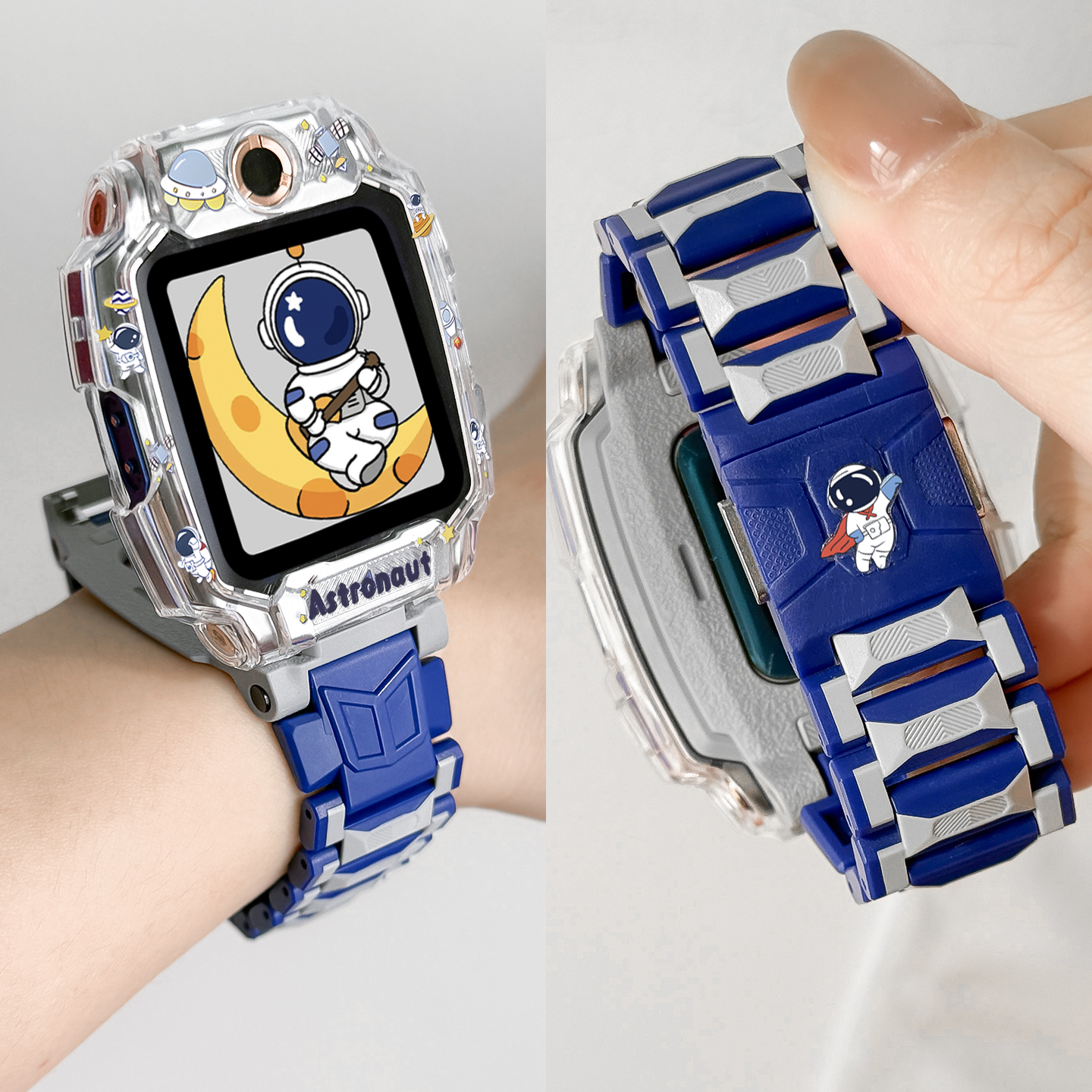 适用小天才儿童手表Z11表带磁扣透气印花卡通可爱替换腕带潮流个性手表链配件