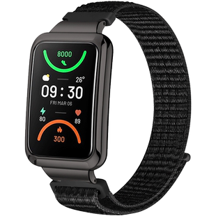 适用oppo手环band2表带oppo 2智能运动手环表链金属中框+尼龙回环腕带NFC版轻奢潮款ins风男女替换配件非原装