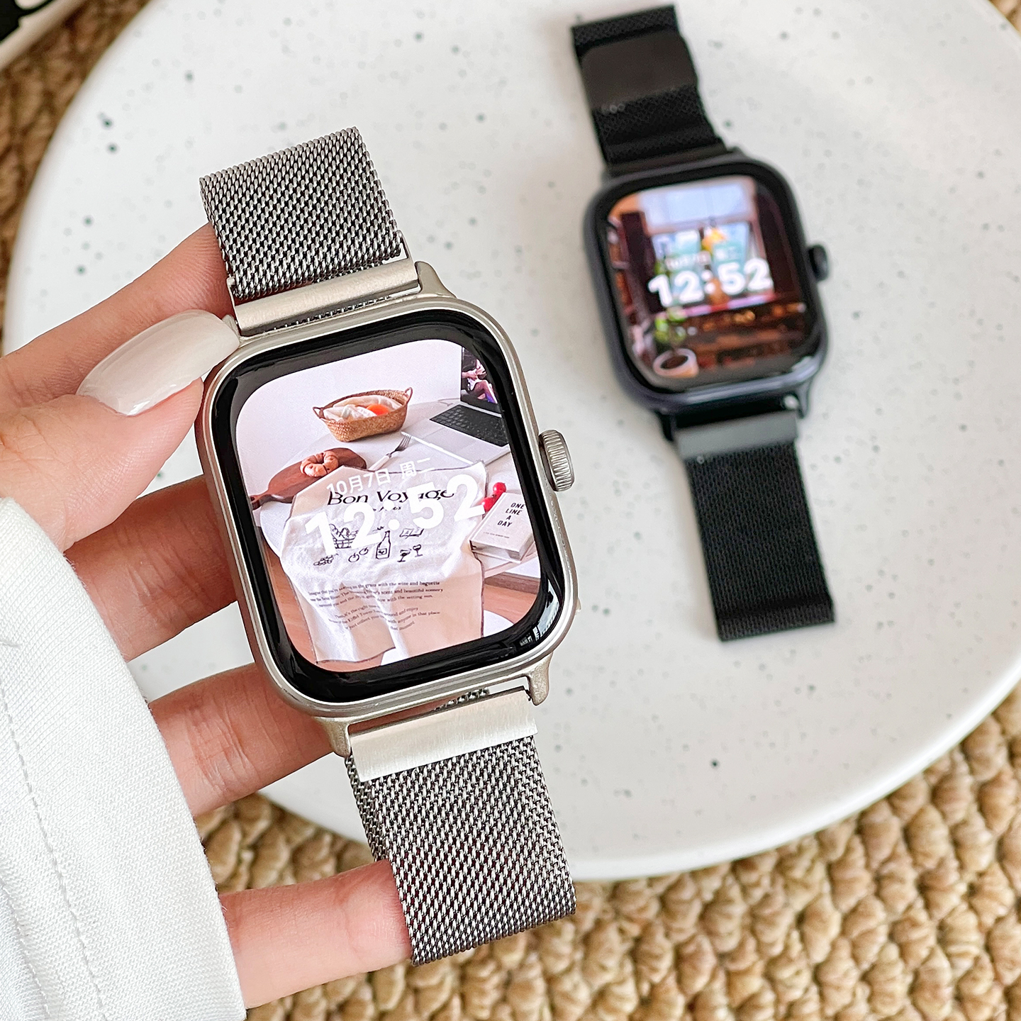 适用vivo watch GT米兰尼斯磁吸金属表带智能运动手表iqoo watchgt eSIM版通用不锈钢替换腕带配件非原装表带