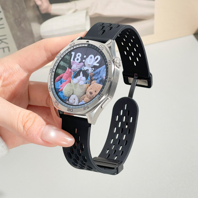 适用华为GT5pro手表表带GT5/GT3/GT4硅胶运动透气款watch4/3/2pro腕带智能运动荣耀magic2/GS3i表带链配件
