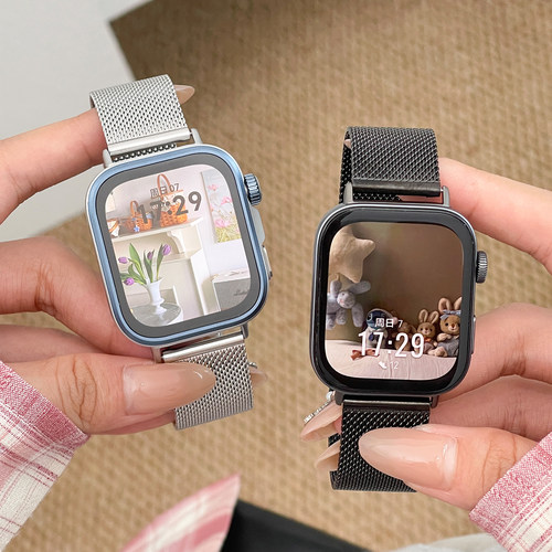 适用华为智能运动手表FIT4表带SYA-B19金属不锈钢双卡扣腕带WATCH FIT3/4pro时尚商务替换手表链