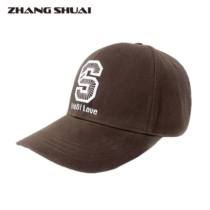 ZHANG SHUAI 2025年春季新款时尚简约字母刺绣棒球帽明星同款
