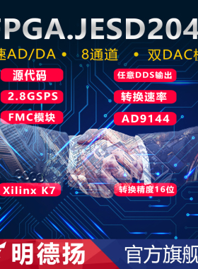 出售基于FPGA，JESD204b源代码Xinlix开发板FMC模块AD9144高速10G