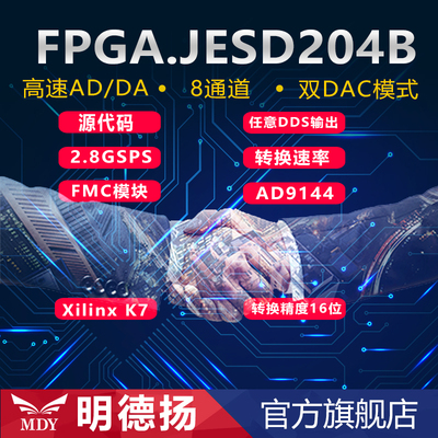 出售基于FPGA，JESD204b源代码Xinlix开发板FMC模块AD9144高速10G