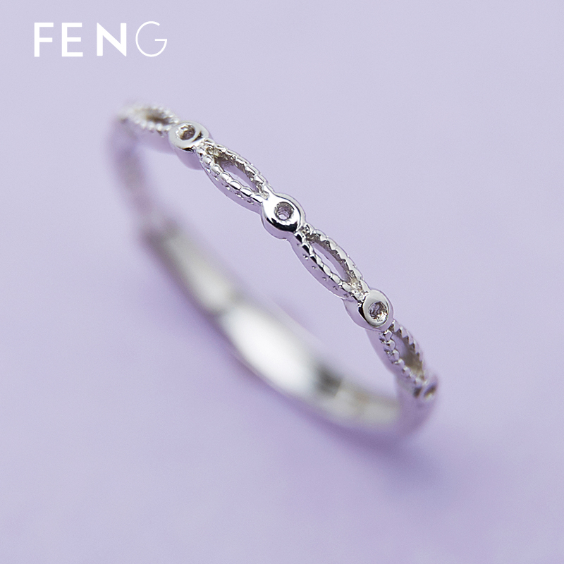 复古日系戒指女s925银轻奢可爱