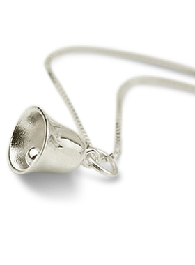 烽之银s925纯银女项链铃铛短款