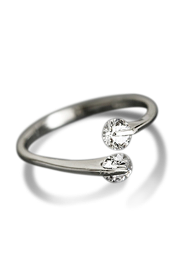 烽之银纯银戒指双S925转动开口