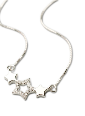 纯银短款925小清新吊坠刻字项链