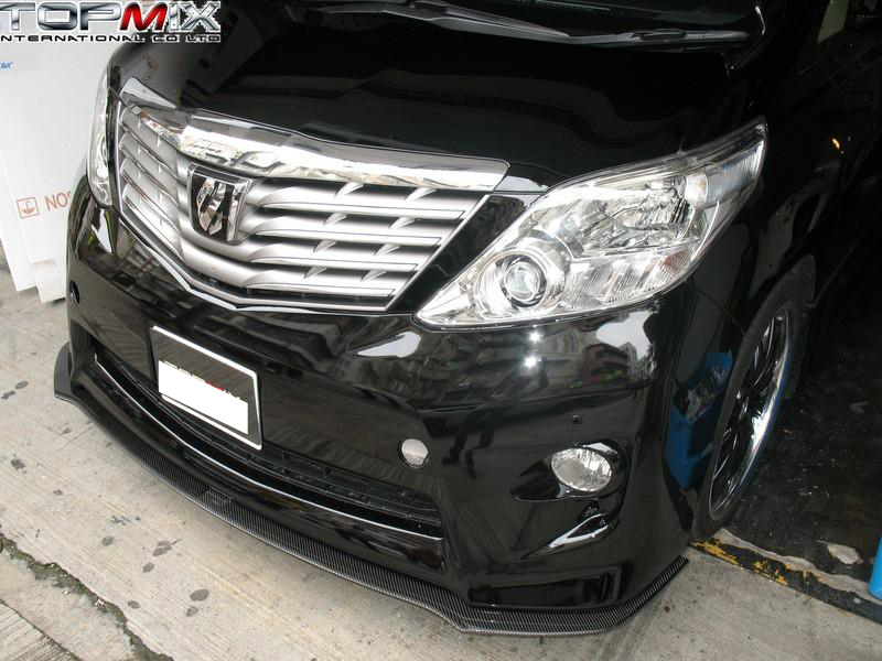 20系 Alphard 08-10款埃尔法碳纤维头唇  改装门板旁板后唇TOPMIX