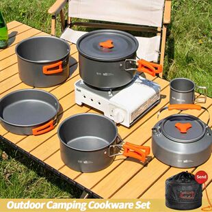 Camping Cookware Set Outdoor Cooking Ultralight Aluminum Pot