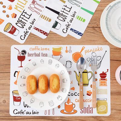 2/4PCS Placemats PVC Table Mat Kids Tableware Cartoon Dining