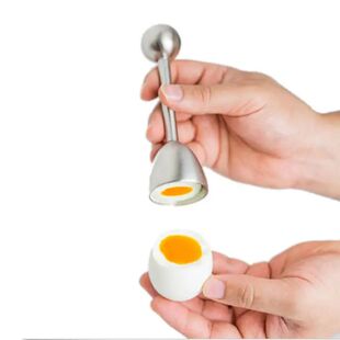 Stainless Steel Boiled Egg Topper Shell Top Knocker Opener