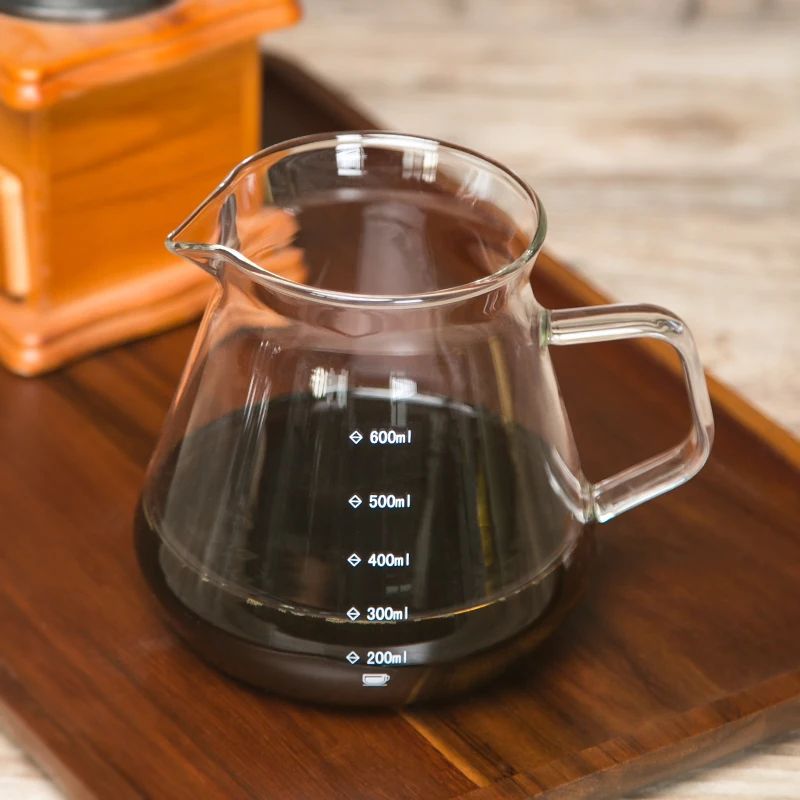 Handmade High Borosilicate Glass Pot Pour Over Coffee Pot Fo