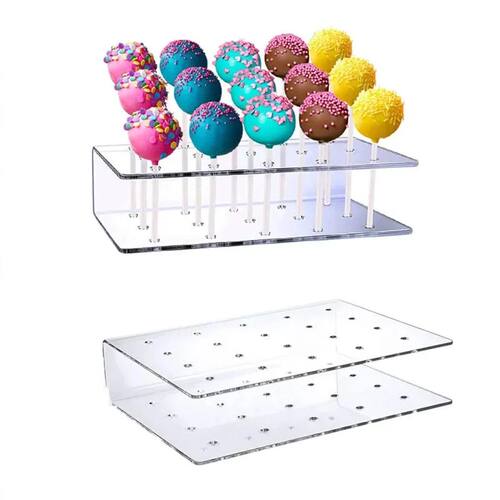 Hole Cake Pop Stand Candy Display Acrylic Stand Clear Durabl