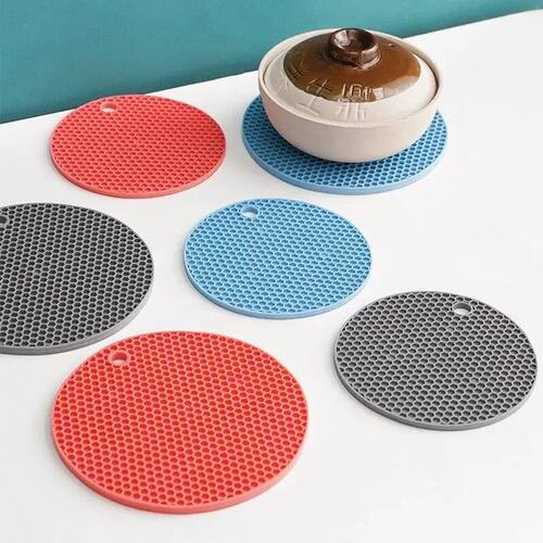 Round Resistant Rubber Mat Drink Cup Coasters Insulation Non