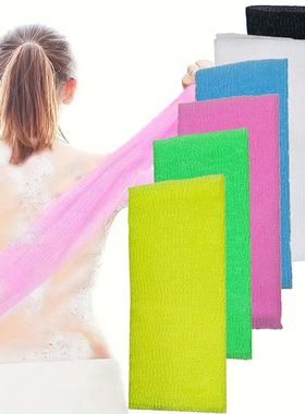 6colors Exfoliating Body Scrubber Towel Double Side Mesh Loo