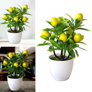 18CM Artificial Fruits Lemon Simulated Bonsai Home Decoratio