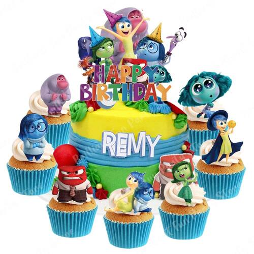 Inside Out 2 Happy Birthday Cake Toppers Disney Cake Decor P