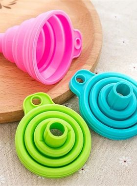 Kitchen Funnel Set, Kitchen Gadget Accessories Foldable Sili