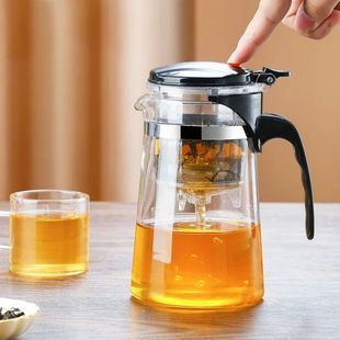 Heat Resistant Glass Teapot Flower Tea Kettle with Strainer
