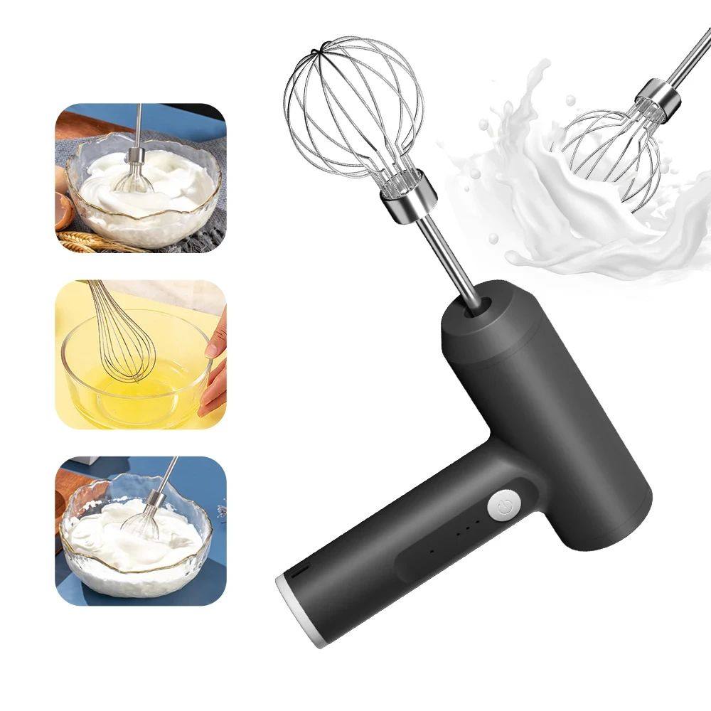 Wireless Electric Food Mixer Automatic Whisk Dough 3 Speeds