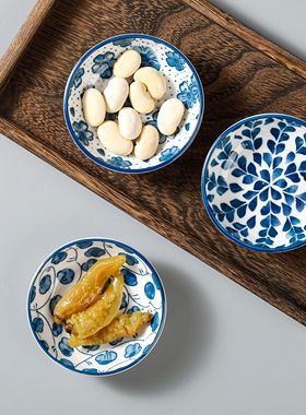 6PCS Mini Ceramic Sauce Dish Plate Retro Chinese Style Barbe