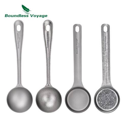 Boundless Voyage Titanium Coffee Spoon Ground Coffee and Bea