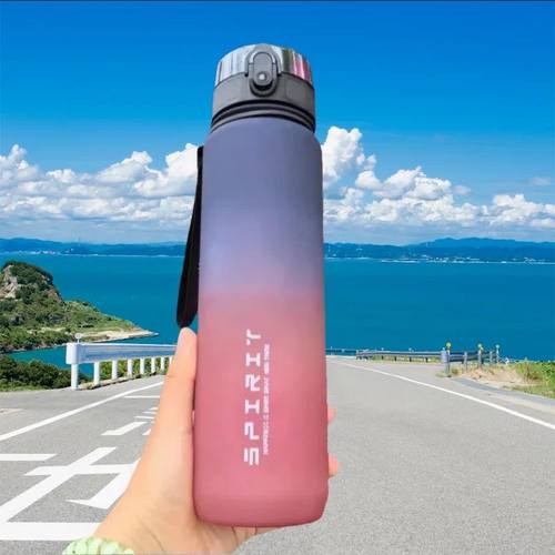 Large Capacity Sports Water Bottle Motivational Leak Proof P