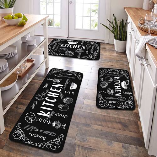Kitchen Carpet Washable, Non-Slip, Absorbent Floor Mat, Bath