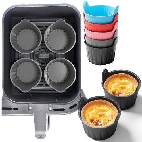 Silicone Air Fryer Mold Egg Poacher Mould Bakeware Cooking B