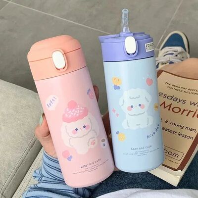 380ML Stainless Steel Vacuum Flask Cute Cartoon Thermal Boun