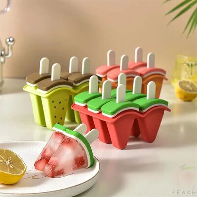 Ice Cream Mold With Cover Watermelon Shape Mold DIY Homemade