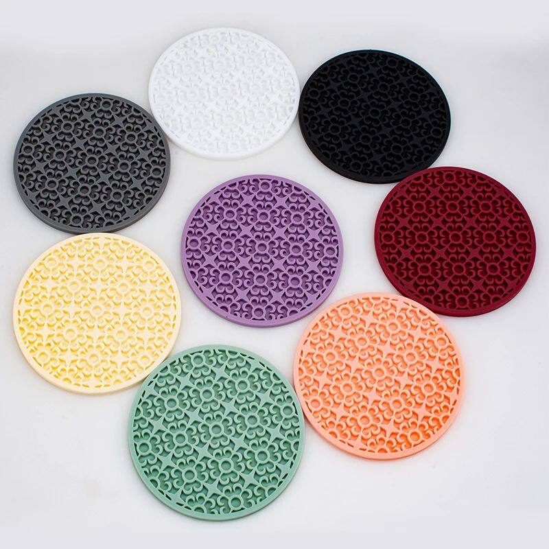 Thickened Retro Placemat Silicone Coaster Slip Insulation Dr