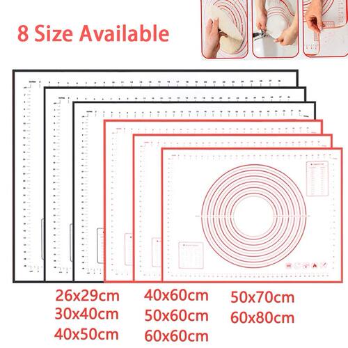 Silicone Baking Mat Rolling Kneading Pad Pastry Tools Crepes