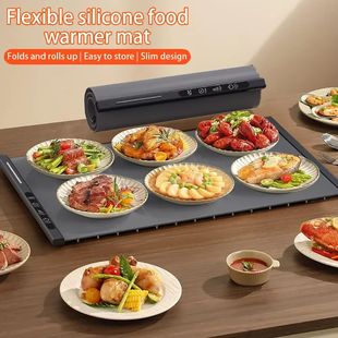 Electric Warming Tray Foldable Food Warmer Mat with 3 Tem Se