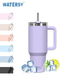 891/1182ml Insulated Mug With Handle And Straw Large Capacit