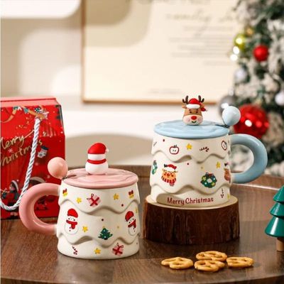 Christmas ceramic best friend birthday gifts, couple water c