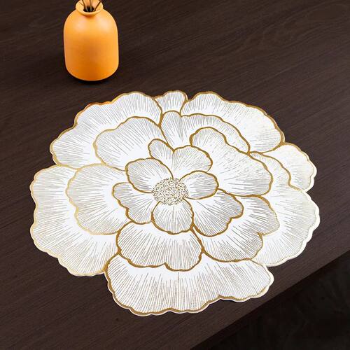 NEW Arrival PVC Flower Placemat Dining Decorative Heat Resis