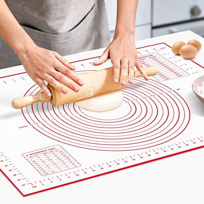 1PCS Silicone Baking Mat Kneading Pad Dough Mat Pizza Cake D