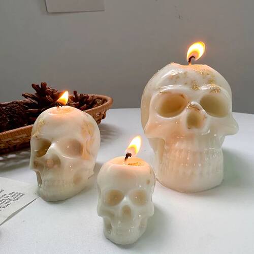 Halloween Ornament Silicone Candle Mold DIY Handmade Skull S